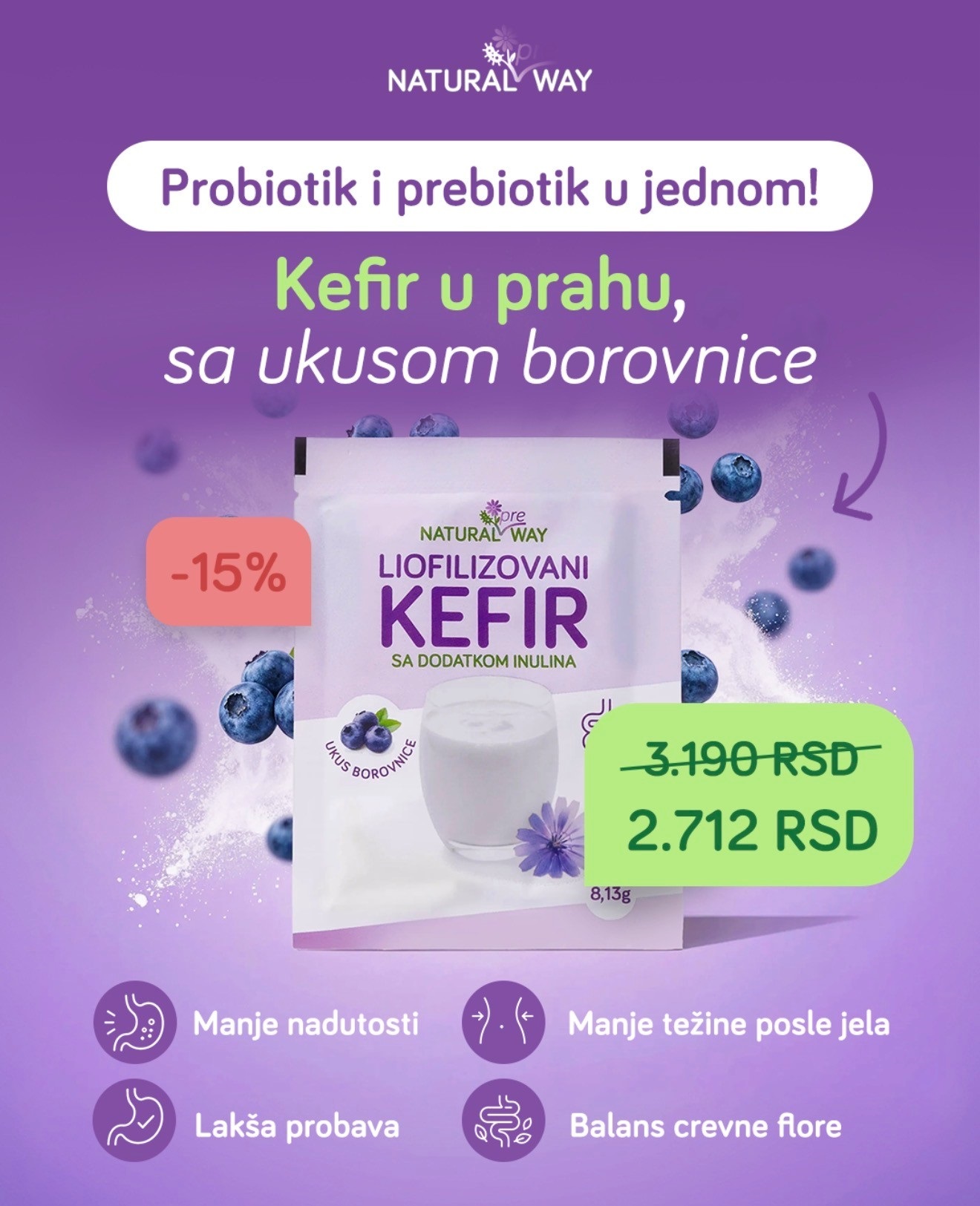 LIOFILIZOVANI KEFIR U PRAHU AKCIJA -15%